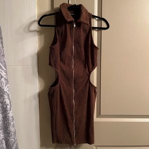 Women’s brown dress suede